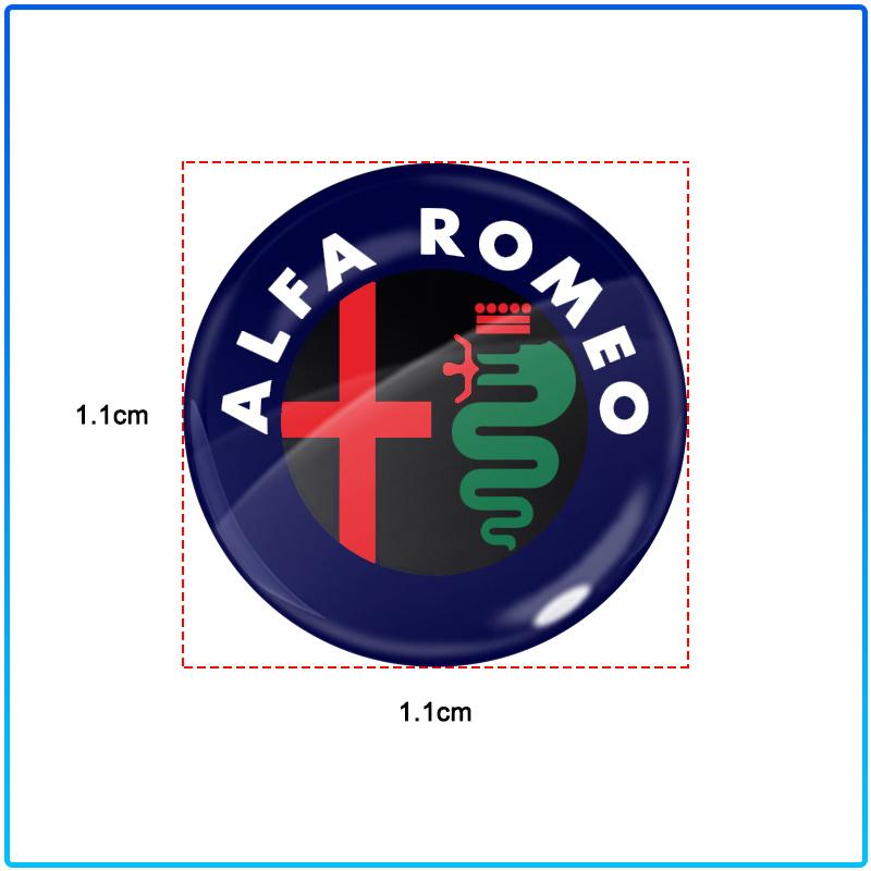 14mm Car Remote Key Fob Emblem Badge Radio Button Sticker For Alfa Romeo 147 159 156 Giulietta Giulia Mito Spider Alpha Nheadrest