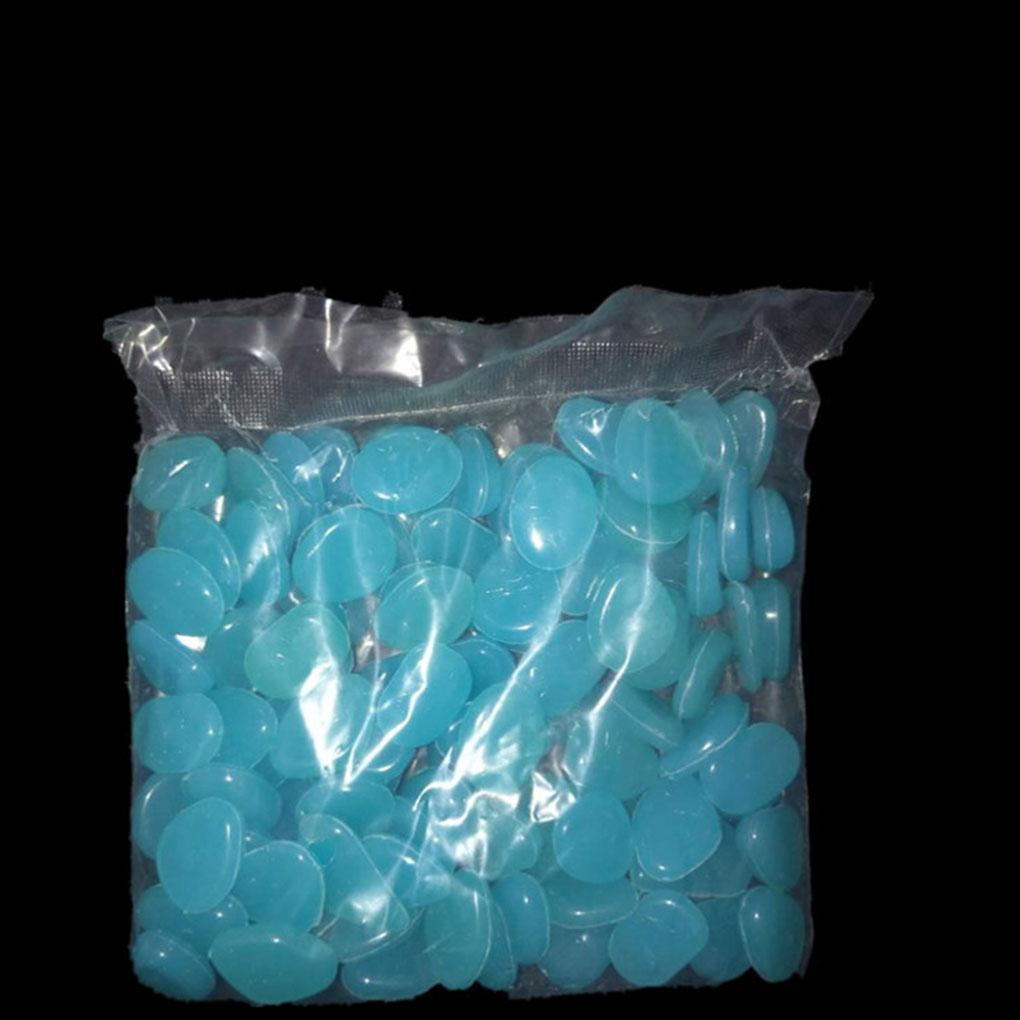 100pcs Small Stones Fish Tank Glowing Pebble Stones Aquarium Flower Pot Decorative Artificial Plastic Pebbles Home Decoration