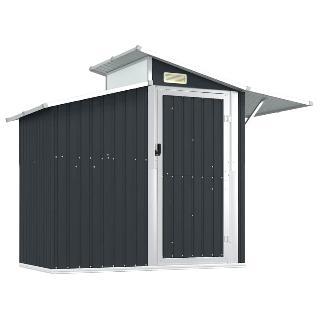 Szopa Ogrodowa, Antracytowa 270X130X208,5Cm, Stal Galwanizowana