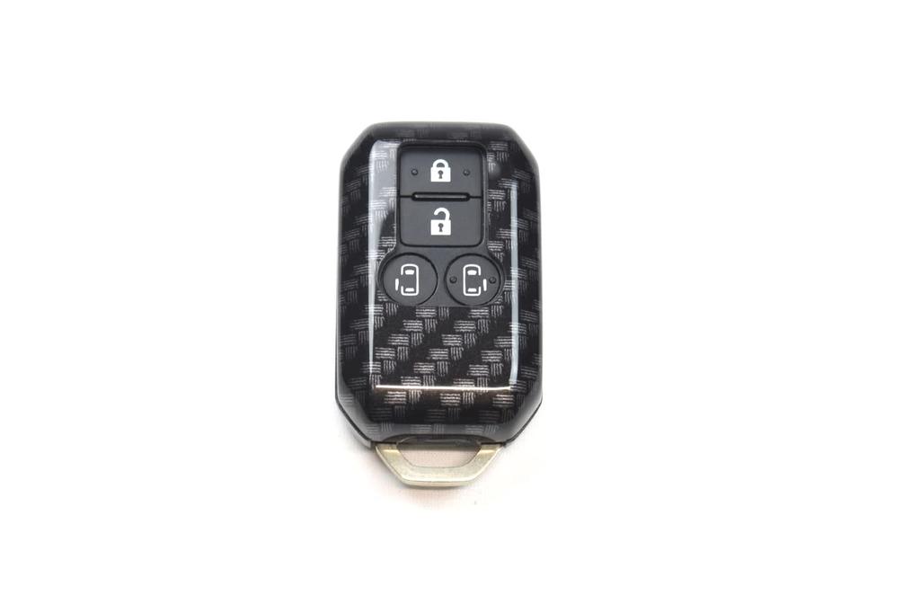 SecondStage Suzuki Smart Key Cover Key Case Type 22 Hybrid Vehicle Specific Sliding Door Type Compatible with Digital Carbon Fiber Look S030DCB - - -