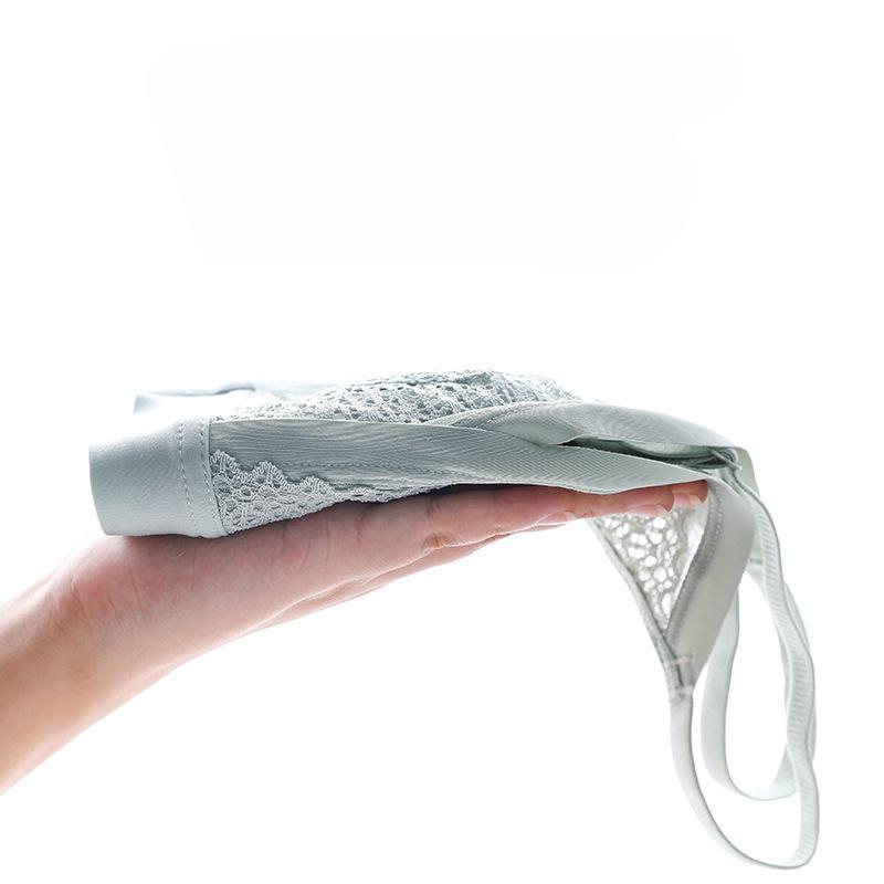 French Summer Ultra-thin Sexy Lace Latex Underwear Female Non-marking Collection of Breast Bra