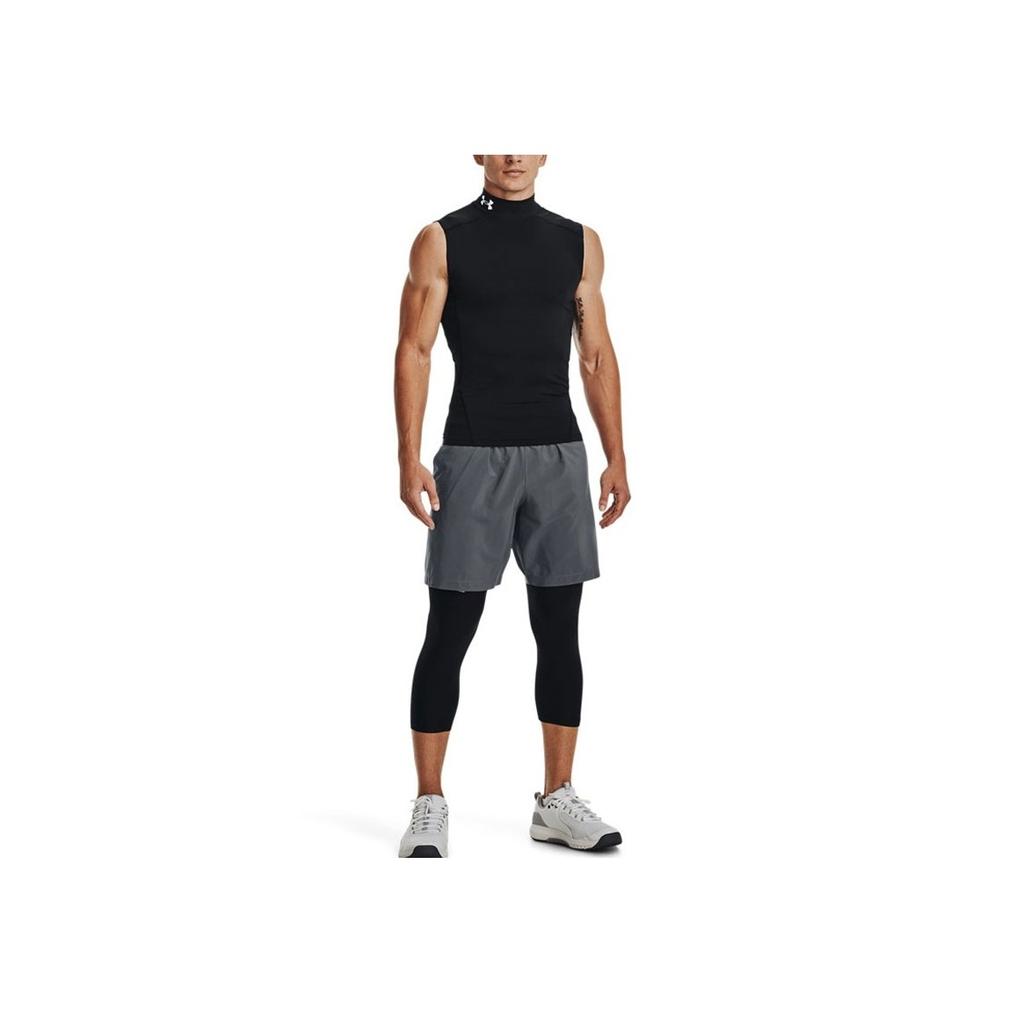 Under Armour Letter Print Woven Sports Shorts Men Bottoms Grey 1370388-012