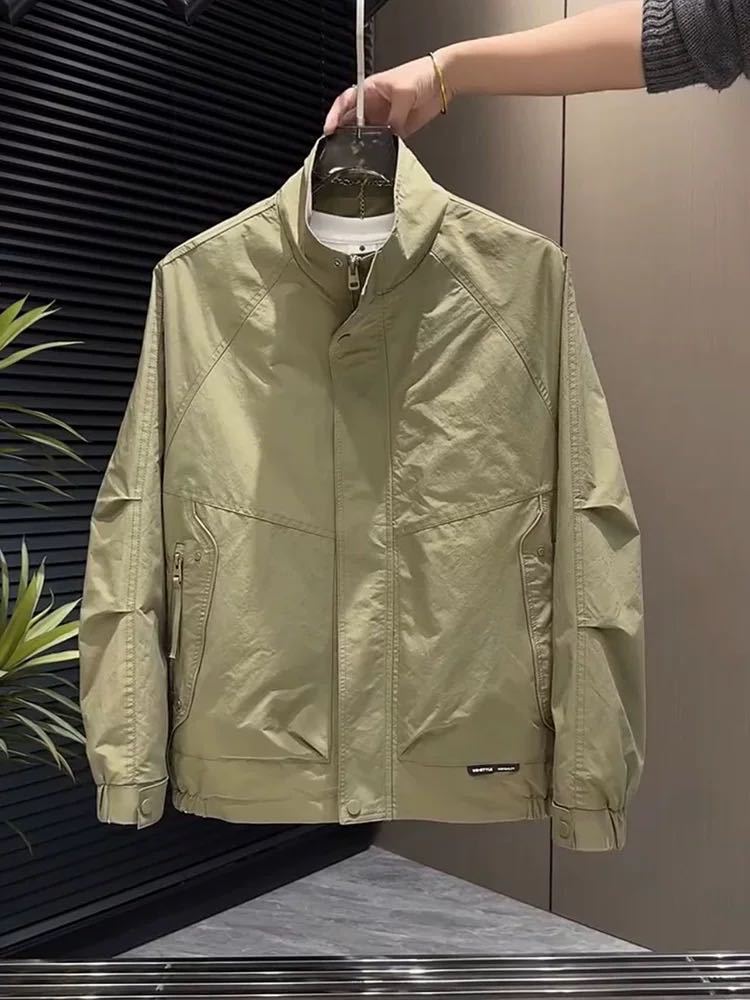 Stand-Up Collar Jacket Men'S Spring And Autumn Korean Version Men'S Casual Top Fashion Youth New Jacket High Fashion