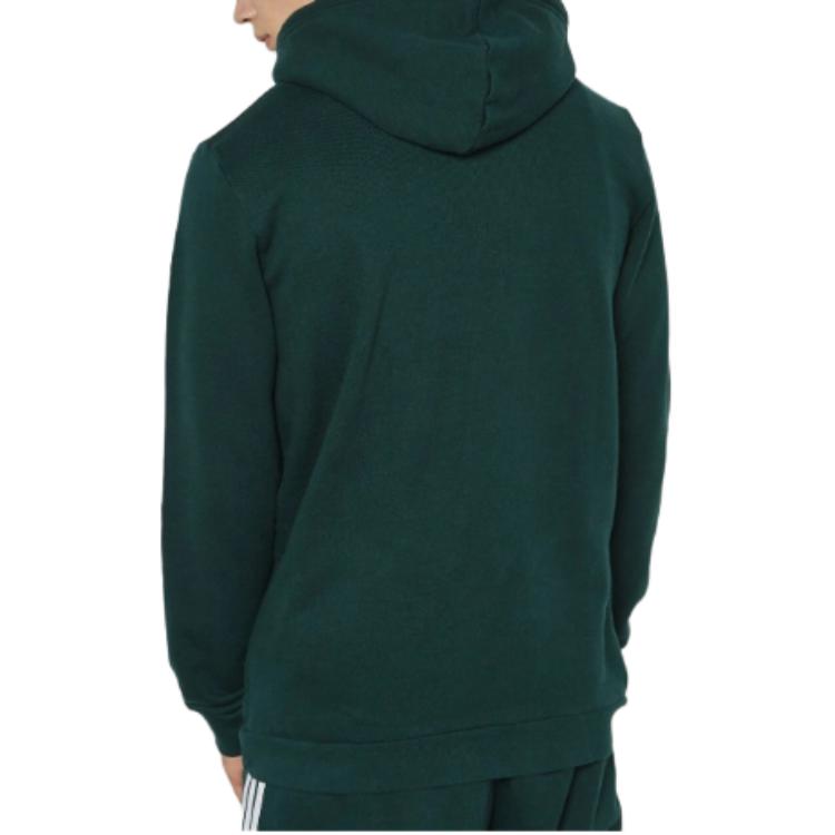 Adidas Originals Logo Hooded Long Sleeve Sweatshirt Men sweatshirt Dark-Green CW1242