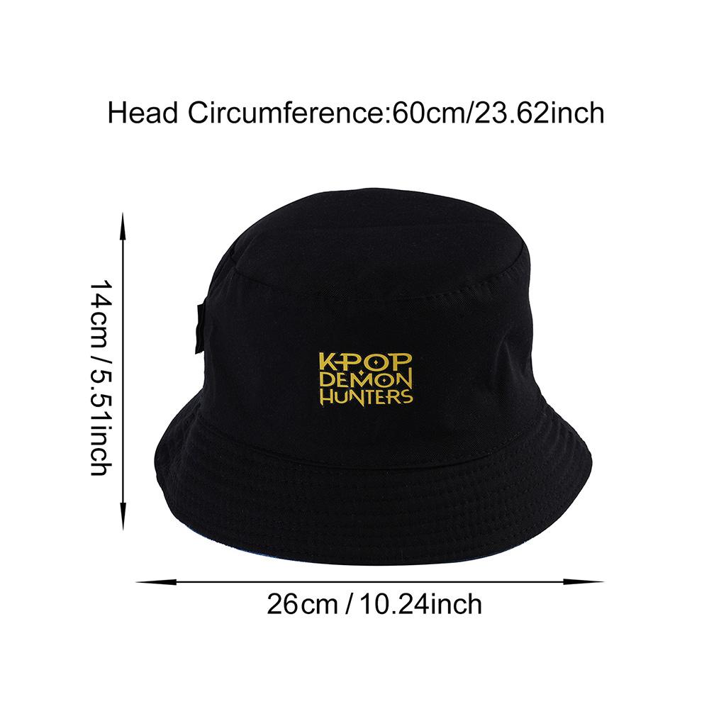 1pz Kpop Demon Hunters Licenza Ufficiale Cappellino da Pescatore Casual Design Interno Trendy Texture Morbida Delicata sulla Pelle Regalo di Compleanno