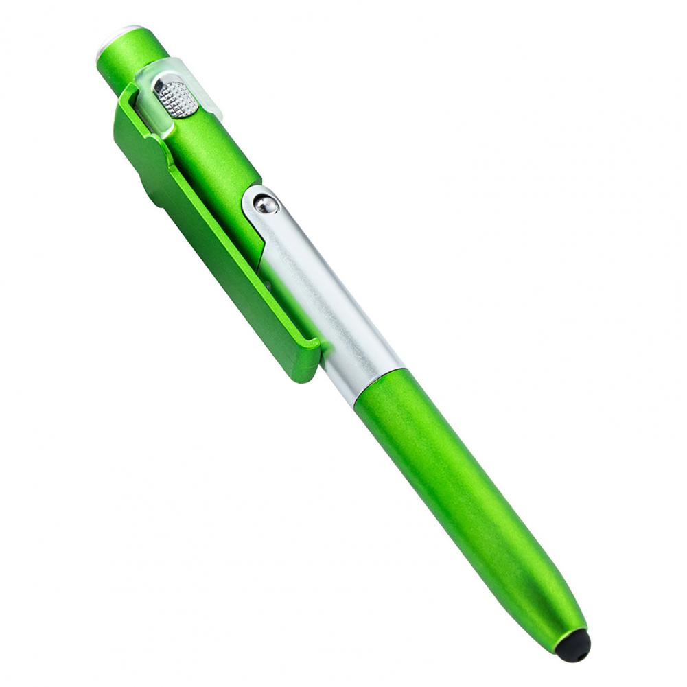 4-in-1 Mobile Phone Stylus Ballpoint Pen With LED Light Phone Stand Smooth Writing Touchscreen Pen