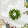 New Plastic Artificial Violet Wreath Colorful Eucalyptus Artificial Floral Garland Cottage Wall Hanging Door Wreath Home Decor