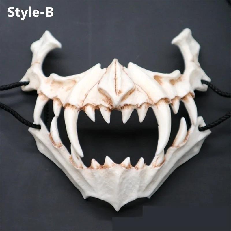 Halloween Dragon God Long Teeth Demon Cosplay Mask Eco-friendly Animal Theme Party Animal Skull Mask Halloween Props Accessor
