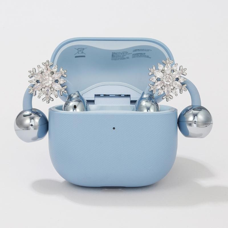 Design Fiocco di Neve Zirconi Scintillanti Fibbie per Cuffie Clip su Gancio per Orecchio Accessorio Per Cuffie FreeClip 1 2 Ornamento
