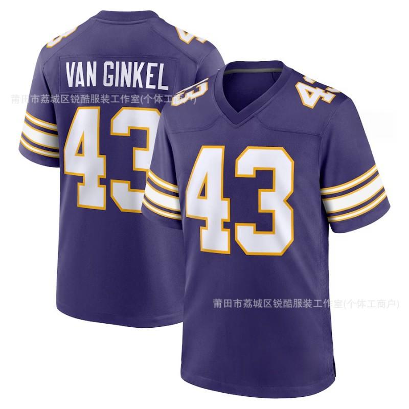 Fotbalový dres Minnesota Vikings 18 Jefferson 19 Thielen Pánský Dámský Sportovní Uniforma