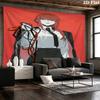 Chainsaw Man Wall Tapestry Aesthetic Wall Hanging Printed Fabric Blanket Decorative Tapestries For Bedroom Living Room Home Decor