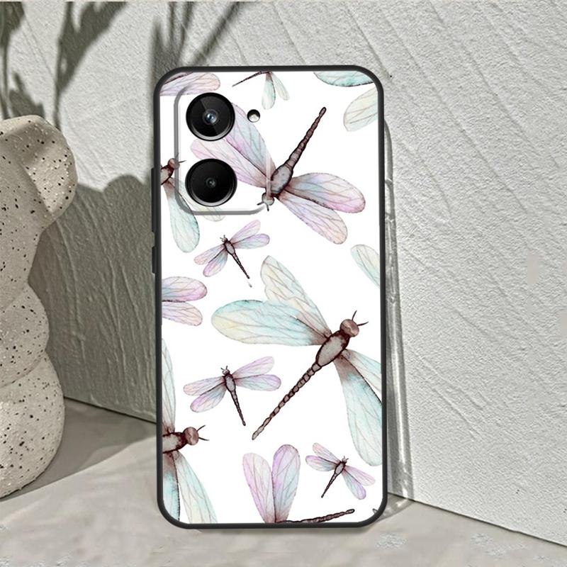 Dragonfly Insect Pattern For Realme 10 11 12 13 14 Pro Plus C55 C71 C75 C67 C63 C51 C61 C53 C35 C65 GT6 GT7 Pro Case