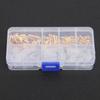 120Pcs 6.3mm 4.8mm 2.8mm Gold Copper Wire Terminal Connector with Sleeve Storage Box Accessory