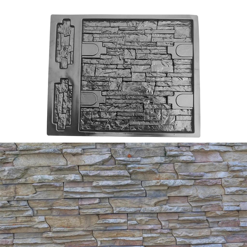 Large ABS Wall Concrete Mold Cement Plaster Tile Brick Mould 3D Stone Pattern Hand Tools for Outdoor Decorative Garden Walls
