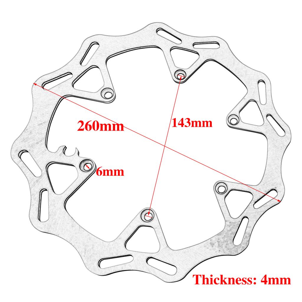 Motorcycle 260MM 220MM Front Rear Brake Disc Rotor Disk For XC SX SXF TPI Six Days KTM EXC EXCF For Husqvarna TC FX TX FE TE FC