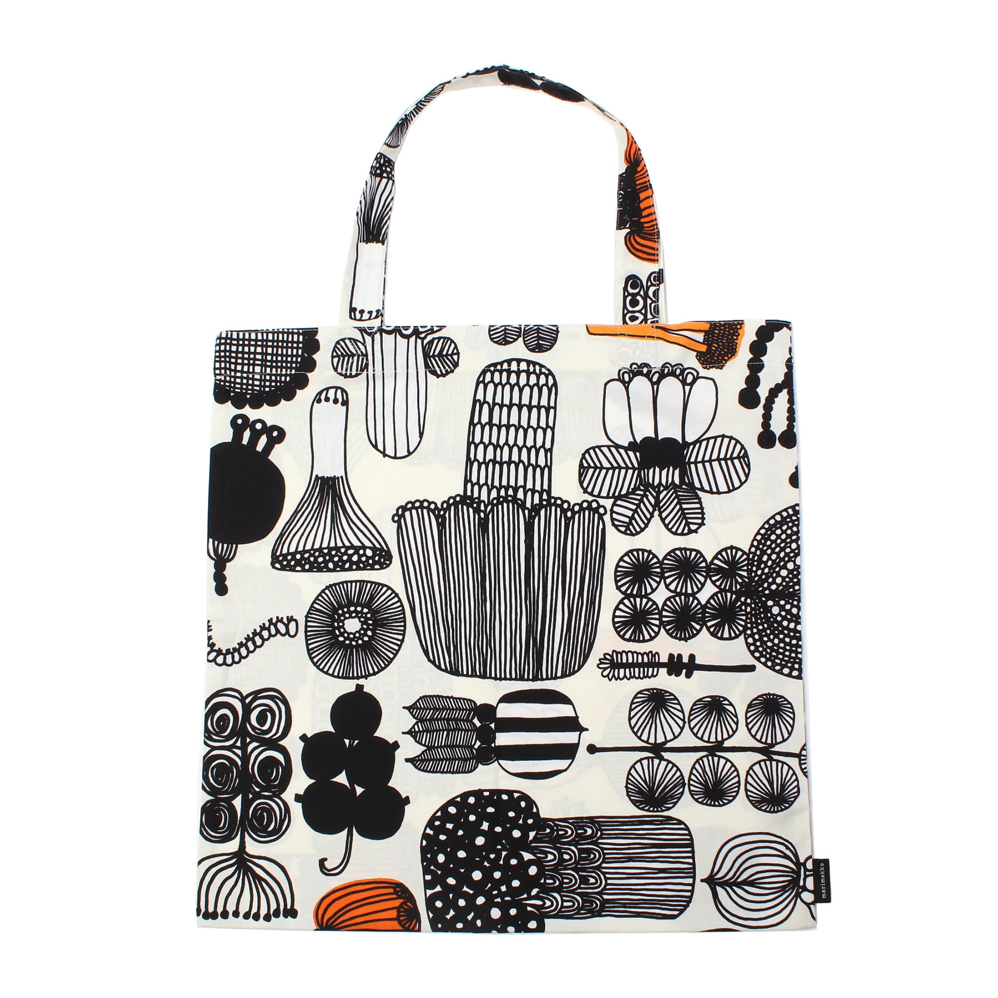 Сумка-тоут Marimekko 67810 67572 68955 69915 73312 73875 73876 74192 73877 73820 74340 74339 Сумка Один размер 14. Черный x Оранжевый [Б/У]