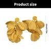 Retro Inspired Chiffon Flower Drop Earrings Colorful Beaded Ear Rings Handmade Retro Fashion Accessories for Women
