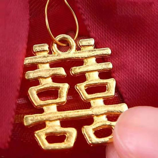 10 Buc Pungă pentru Mărturii de Nuntă Detaliată Ușor de Transportat Muncă Meticuloasă Pungă Cadou cu Șnur Roșu Chinezesc pentru Magazin