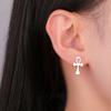 Orecchino a Perno Croce Ankh per Donne Uomini Acciaio Inossidabile Borchie per Orecchie Amuleto Crocifisso Gioielli Egizi Regalo