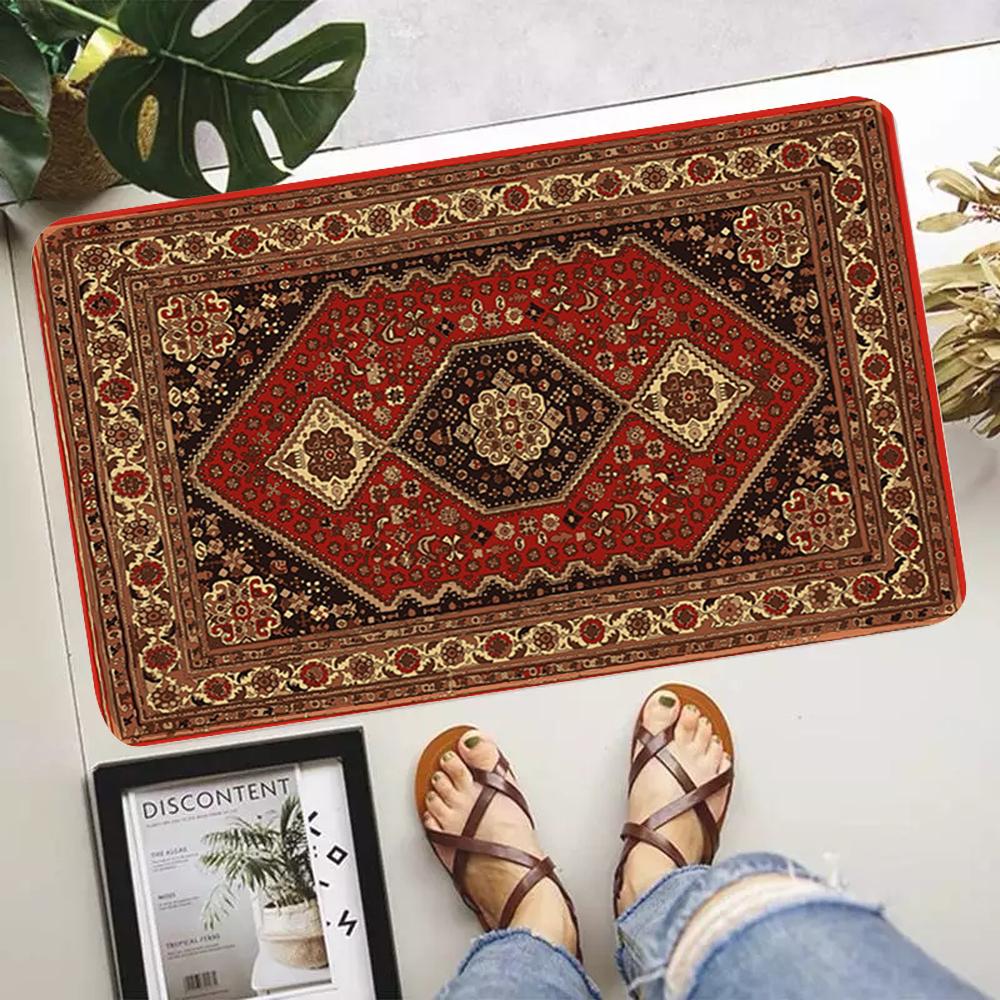Bohemian Persia Style Door Mat with Suitable for Soft in Bedrooms Living Rooms Garden Entrances Room Decor Indoor Outdoor Use