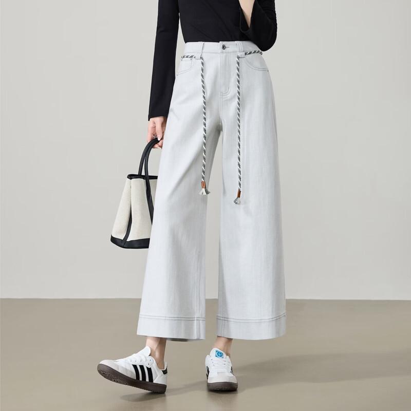 ESE-Y Women s Straight Wide-Leg Cropped Jeans 25