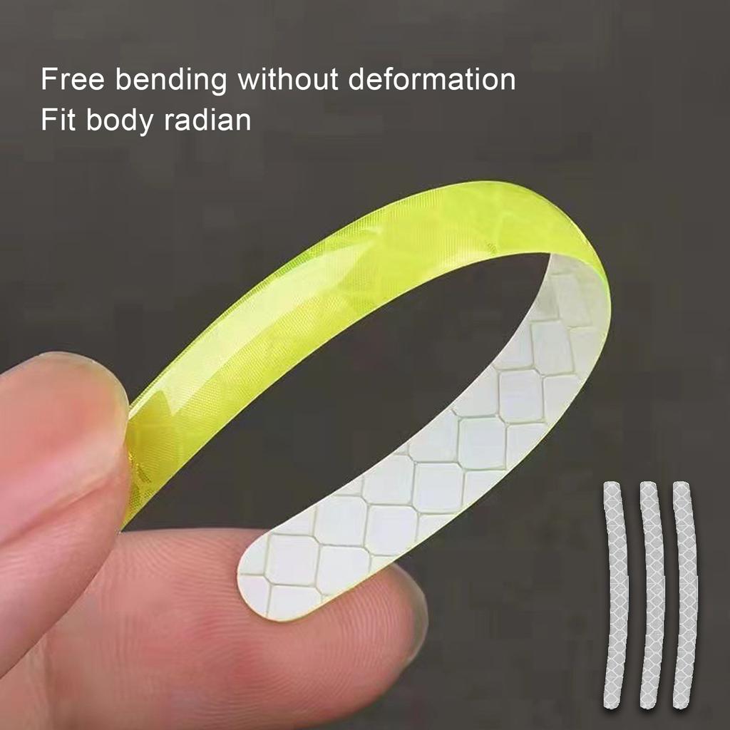 5/20pcs Car Wheel Hub Reflective Sticker Tire Rim Reflective Strips Luminous Sticker for Night Driving Car-Styling Accessories