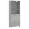 VidaXL Highboard Concrete Grey 69.5x34x180 Cm Engineered Wood 3189937