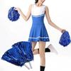 2 Stück Cheerleader-Pompons mit Kunststoffgriff, bunte Metallic-Folien-Pompons für Cheerleader, temperamentvolle Sport-Tanz-Aufmunterungs-Requisiten für Frauen