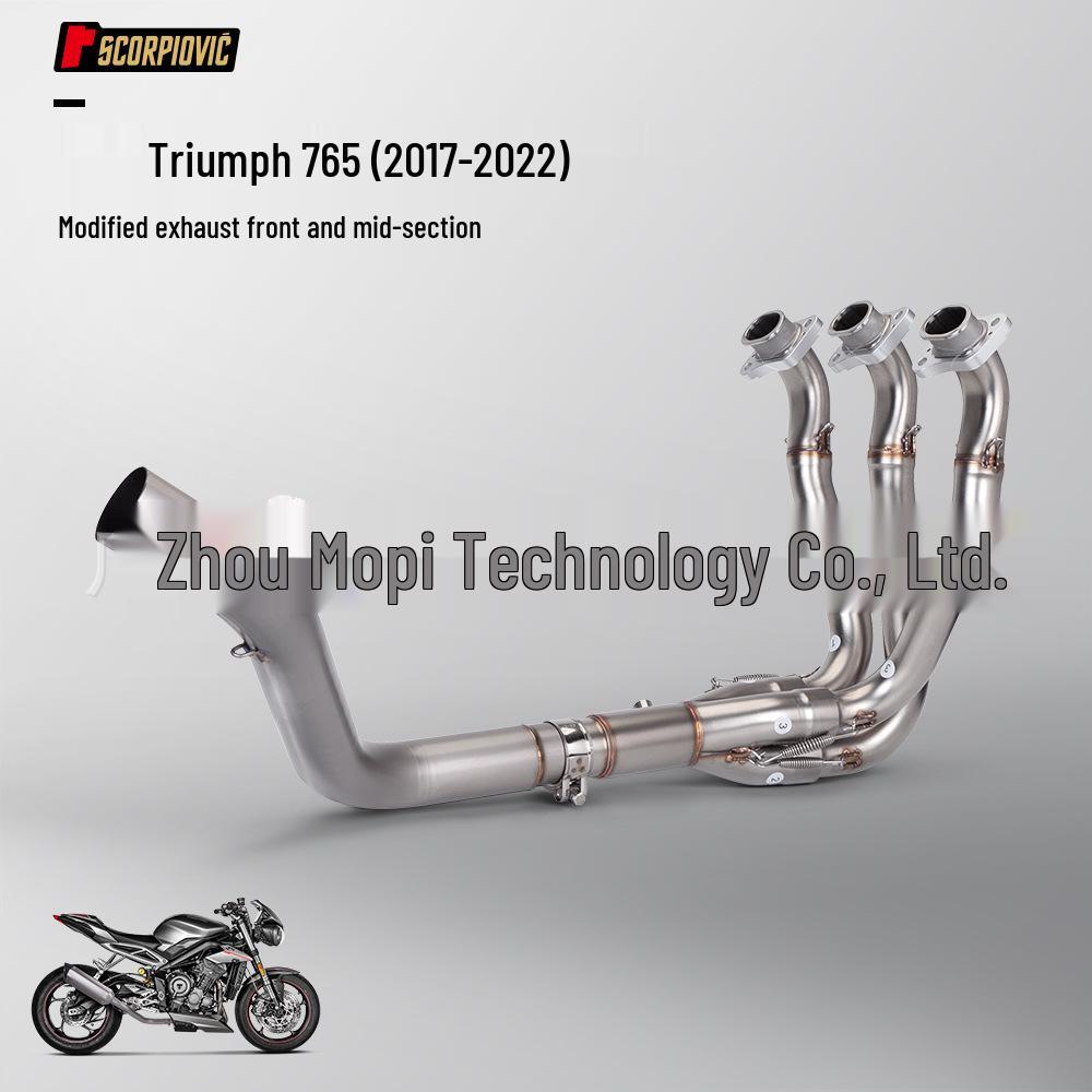 Triumph 765 Titanium Alloy Exhaust System Set (2017-2024) - Non-Destructive Install
