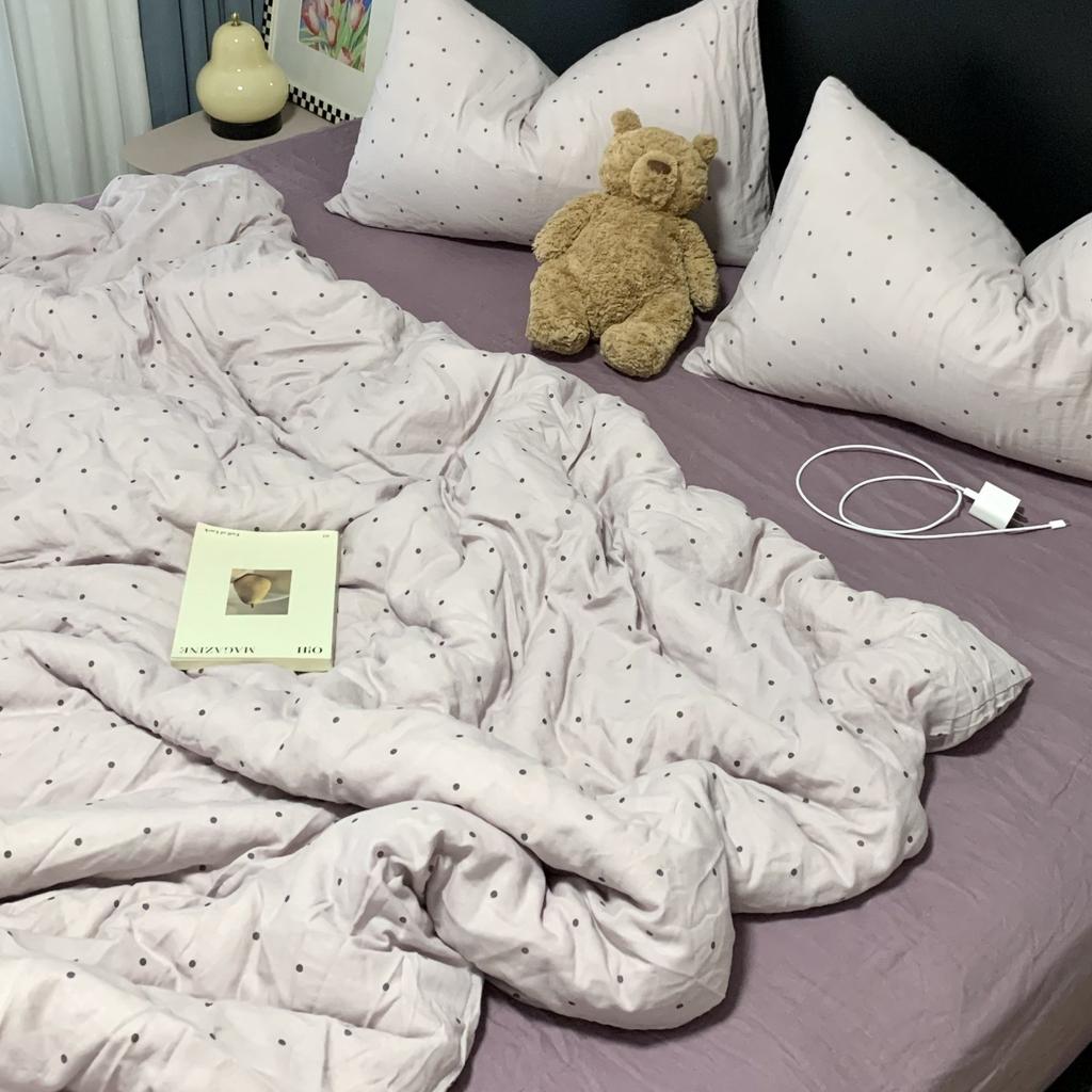 Live Broadcast Explosion Class A Maternal And Infant Grade Cotton Pure Cotton Double-Layer Yarn 4-Pcs Set Student Children'S Dormitory 3Pc Quilt Cover