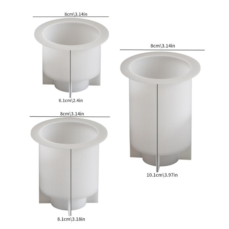 Flexible Silicone Cylinder Candle Holder Mold Perfect For Crafting Distinctive Candlesticks And Scented Ornaments