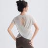 2026 Damen Rückenfreies Yoga & Sport Set: Sommer-Kurzarmtop zum Laufen, Training, Pilates und Fitness.