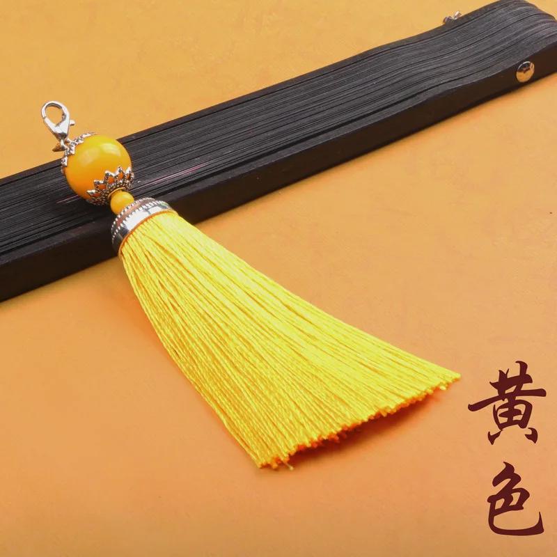 8cm Small Silk Tassel Earrings Pendant Charms Crafts Silver End Caps Tassels Brush for DIY Jewelry Making Accessories 5pc