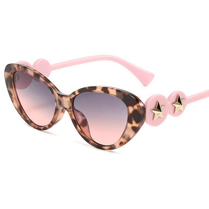 Sexy Ladies Luxury Brand Designer Cat Eye Sunglasses Women For Men Vintage Punk Sun Glasses Trending Big Frame Metal Star Shades