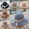 Beach Wide Brim Hat With Sun Shield And Bow Decoration For Women Outdoor Use