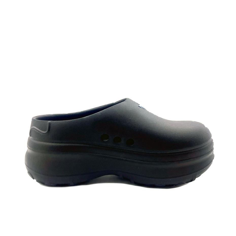 adidas Originals AdiFOM Stan Smith Mule Abrasion Resistant Closed Toe Slippers Unisex Black Blue IE4626(Tea641-)