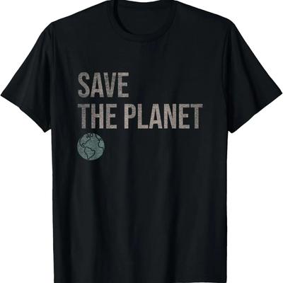 Vintage Save the Planet Save the Earth Distressed T-Shirt