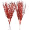 2Pcs Glitter Branches Christmas Tree Decoration Artificial Flowers for Home Fake Flowers Xmas Ornaments New Year Party Decortion