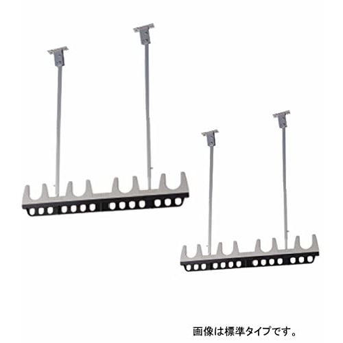 Sankyo Tateyama Aluminum Clothes Dryer, Terrace Hanging Type, SATV-03K-2, Urban Gray, Standard Type, Adjustable Height: 575mm to 983mm, Set of 2