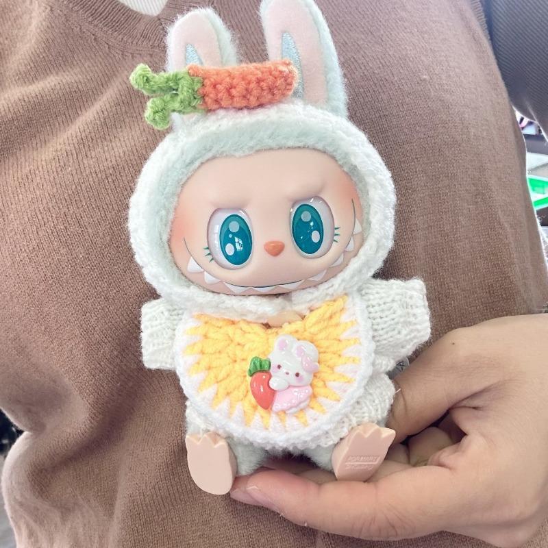 

For One or Two Generation Blind Box Labubu Doll Clothes Pendant LABUBU Hand-made Hair Belt Slip Bag Baby Suit