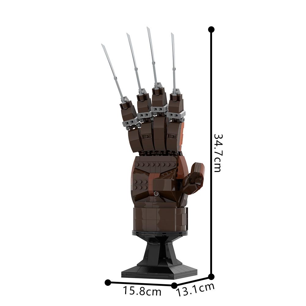 

MOC A Nightmare on Elm Street Gloves Building Blocks DIY Creative Attack Gloves Brick Toy Adult Gift PDF instruction