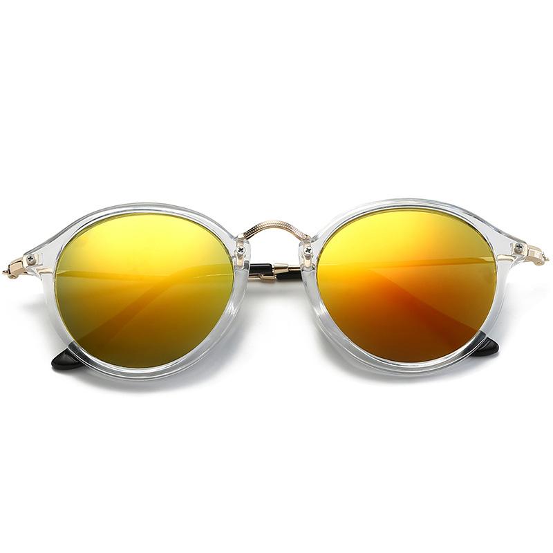 Mote Rund metallramme Speil Solbriller Kvinner Menn Retro Brand Designer Solbriller Trending UV4 Gafas De Sol Mujer