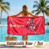 Custom Text Beach Towel, Soft Absorbent Swimming Multi-use TowelBukayo Saka