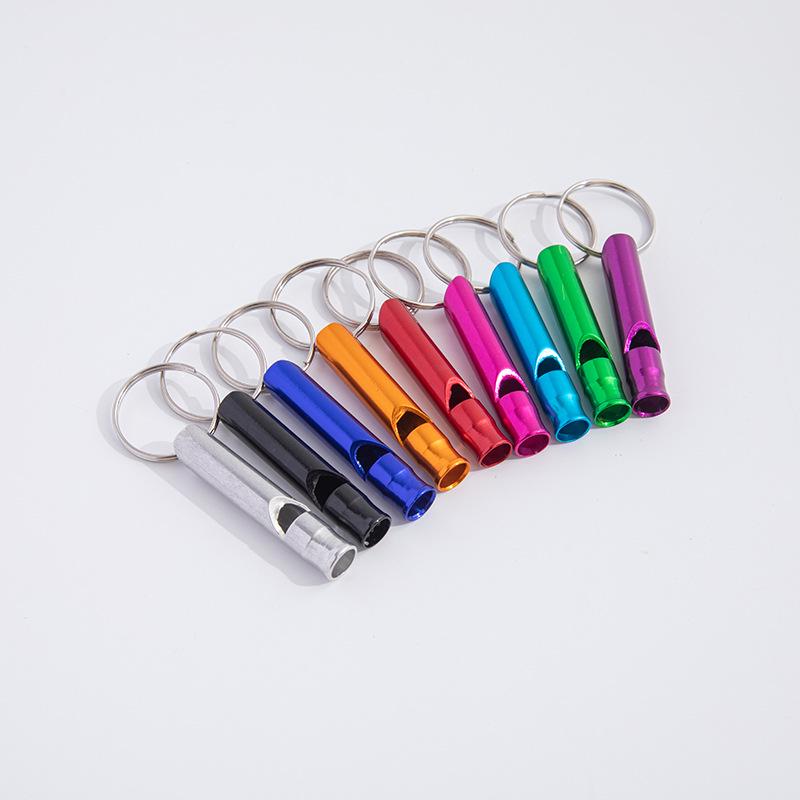 Aluminum Alloy Outdoor Survival and Lifesaving Whistle for Training and Referee Use Silver