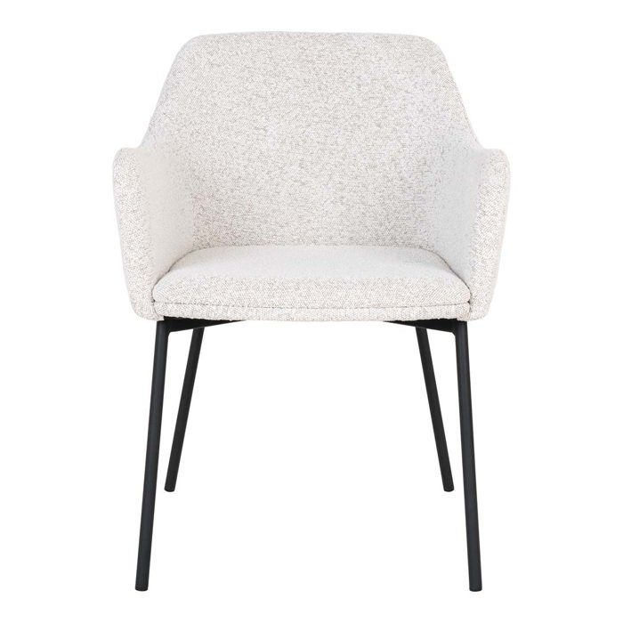 Chaise de salle à manger - EBUY24 - Melilla - blanc - acier - Lot de 2 - Assise 47 cm