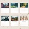 1pc, 2026 Hand-Painted Illustration Series Calendar, Natural Landscapes, 12 Unique Designs, Wall Calendar, Birthday, Christmas