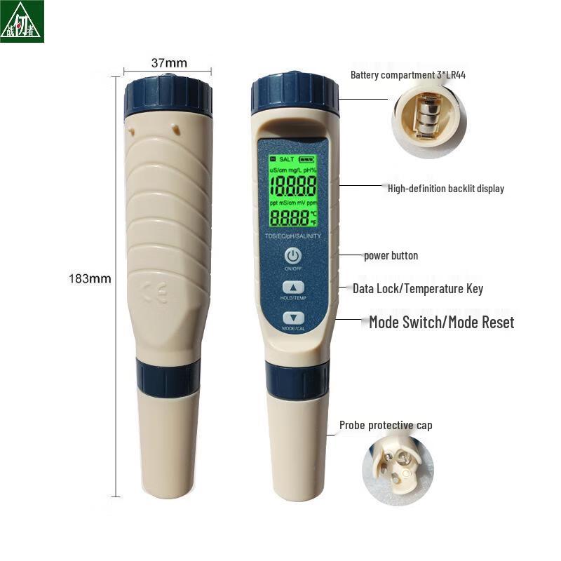 

5-in-1 Water Quality Tester Pen One Size