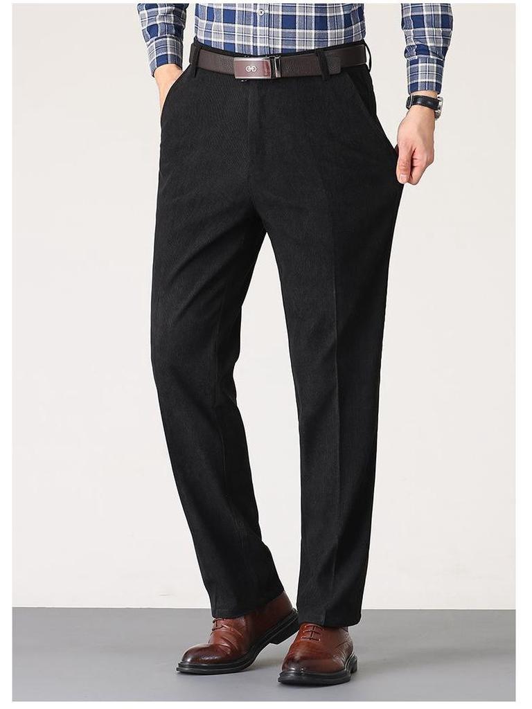 Men's Autumn/Winter Corduroy Pants - Casual Long Trousers for Middle-Aged & Elderly