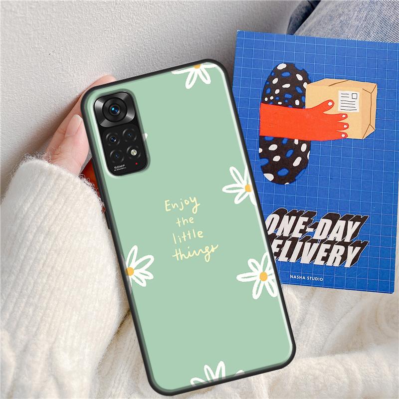 Green Aesthetic Case For Redmi Note 11 Pro Cover For Redmi Note 10 Pro 8 9 10S 11S 9A 9C K50 K40 Gaming