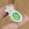 Natural Copper Green Turquoise Gemstone 925 Silver Pendant Flower For Women